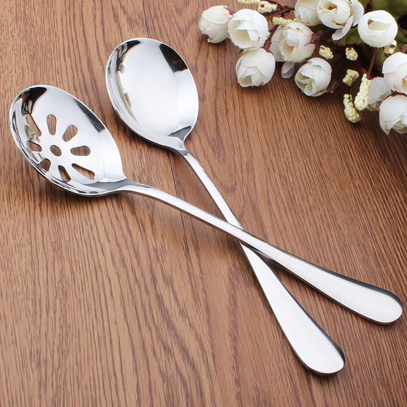 Commercial Kitchen Services - Stainless Steel Slotted Serving Spoons, Creative