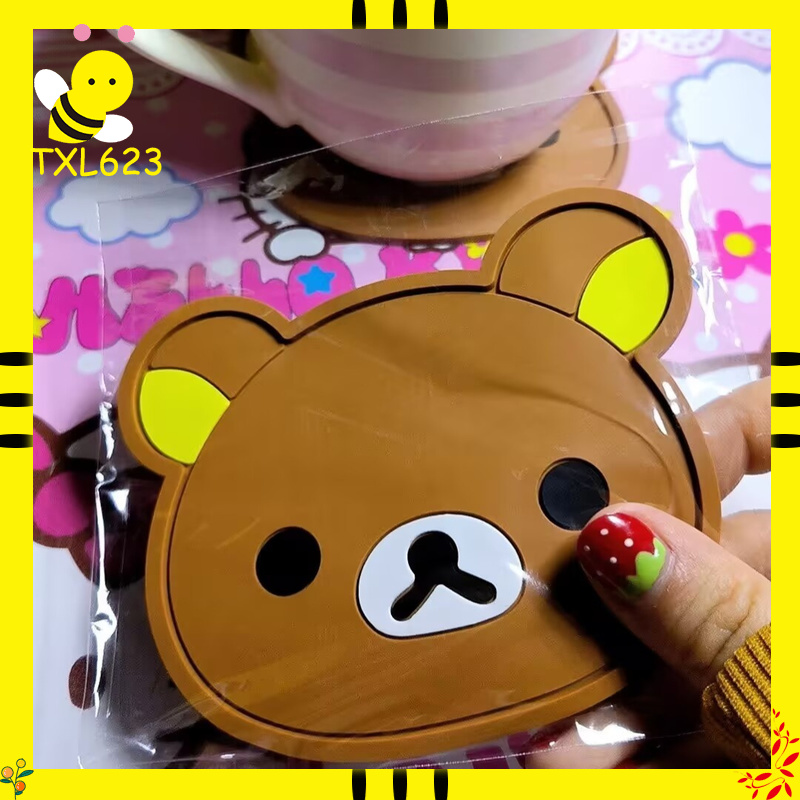 Commercial Kitchen Table - Rilakkuma Silicone Cup Coaster Cute Heat