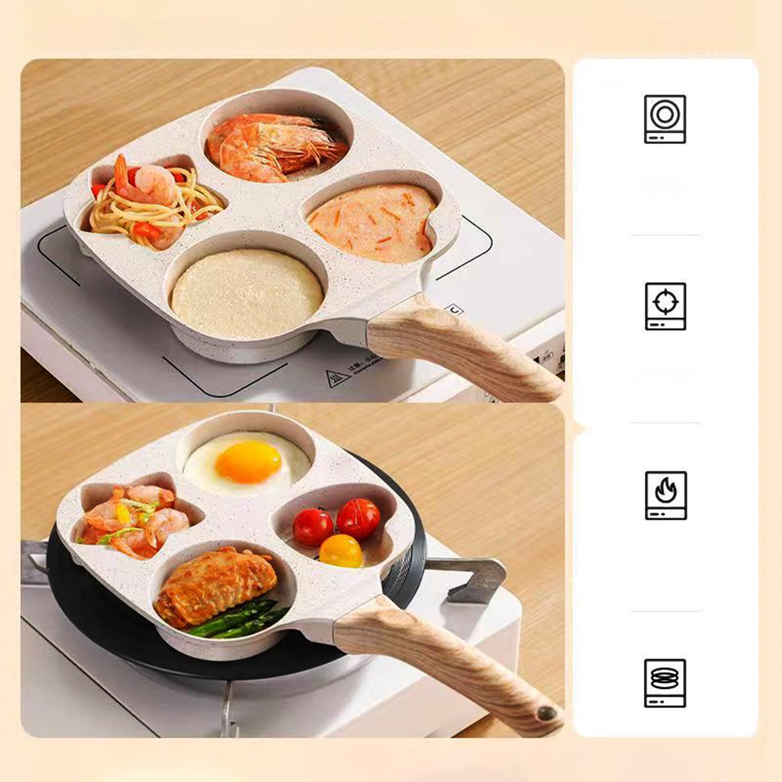 Crepe Maker Griddle - Frying Pan Omelette Pan Four Hole