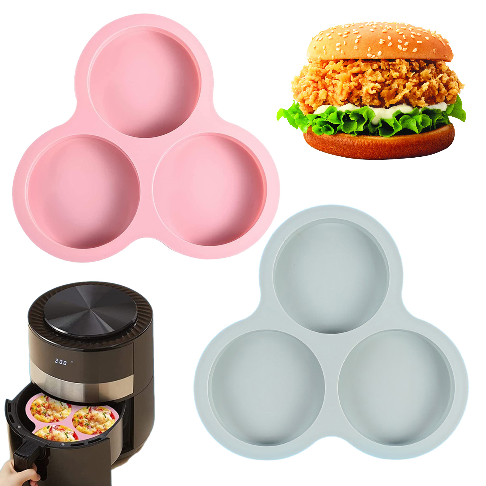 Commercial Kitchen Pots And Pans - 1/2pcs Silicone Air Fryer Egg Pan