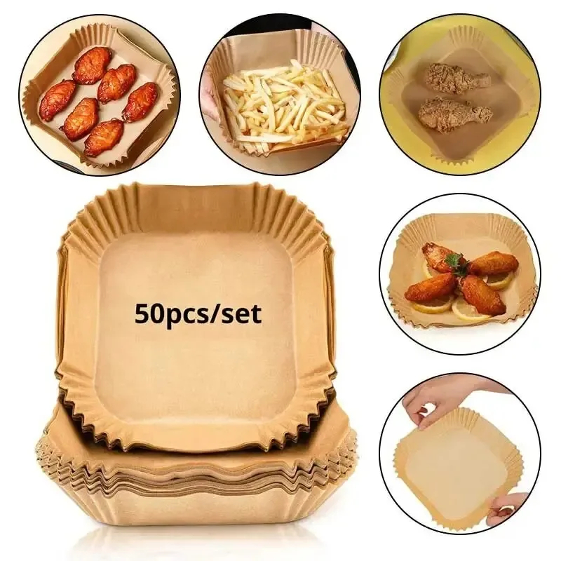 Commercial Kitchen Pots And Pans - 50pcs/set Air Fryer Papers Disposable Oil-proof