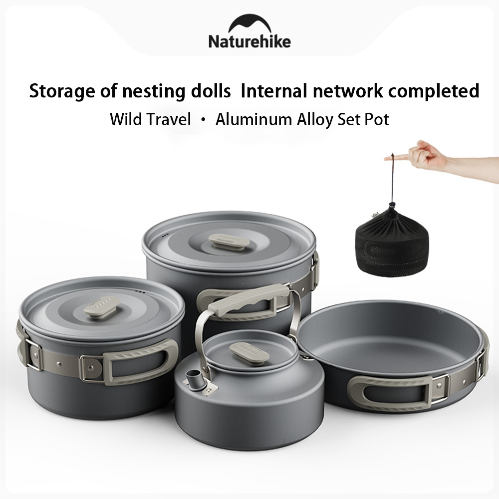 Commercial Kitchen Pots And Pans - Naturehike Outdoor Pot Set,Camping Cooking Equipment,Portable