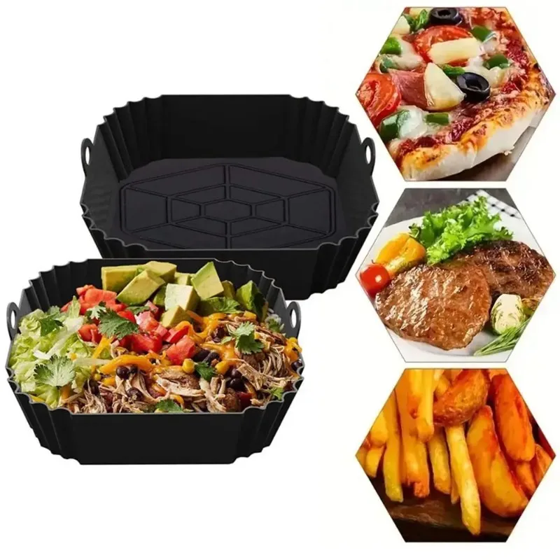 1pc silicone air fryer pot tra - Commercial Kitchen Pots And Pans 评论和价格