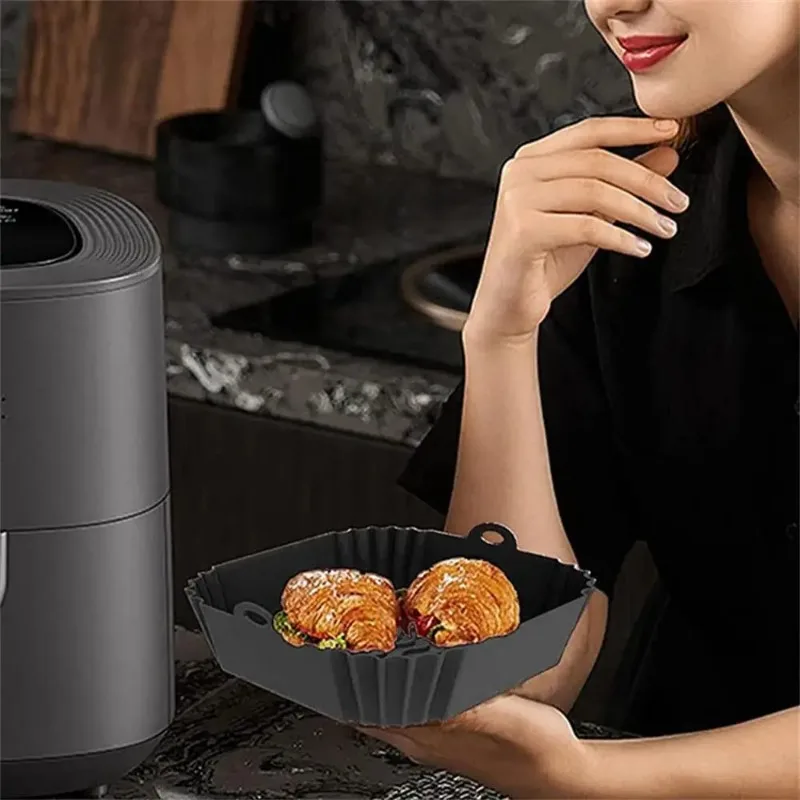 1pc silicone air fryer pot tra - Commercial Kitchen Pots And Pans 评论和价格