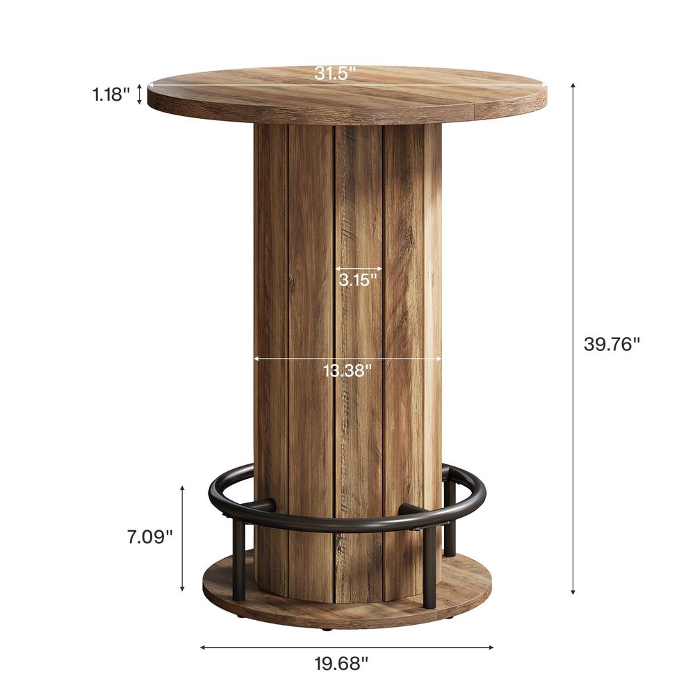 Round Dining Table Set of 4, B - Commercial Kitchen And Bar 评论和价格