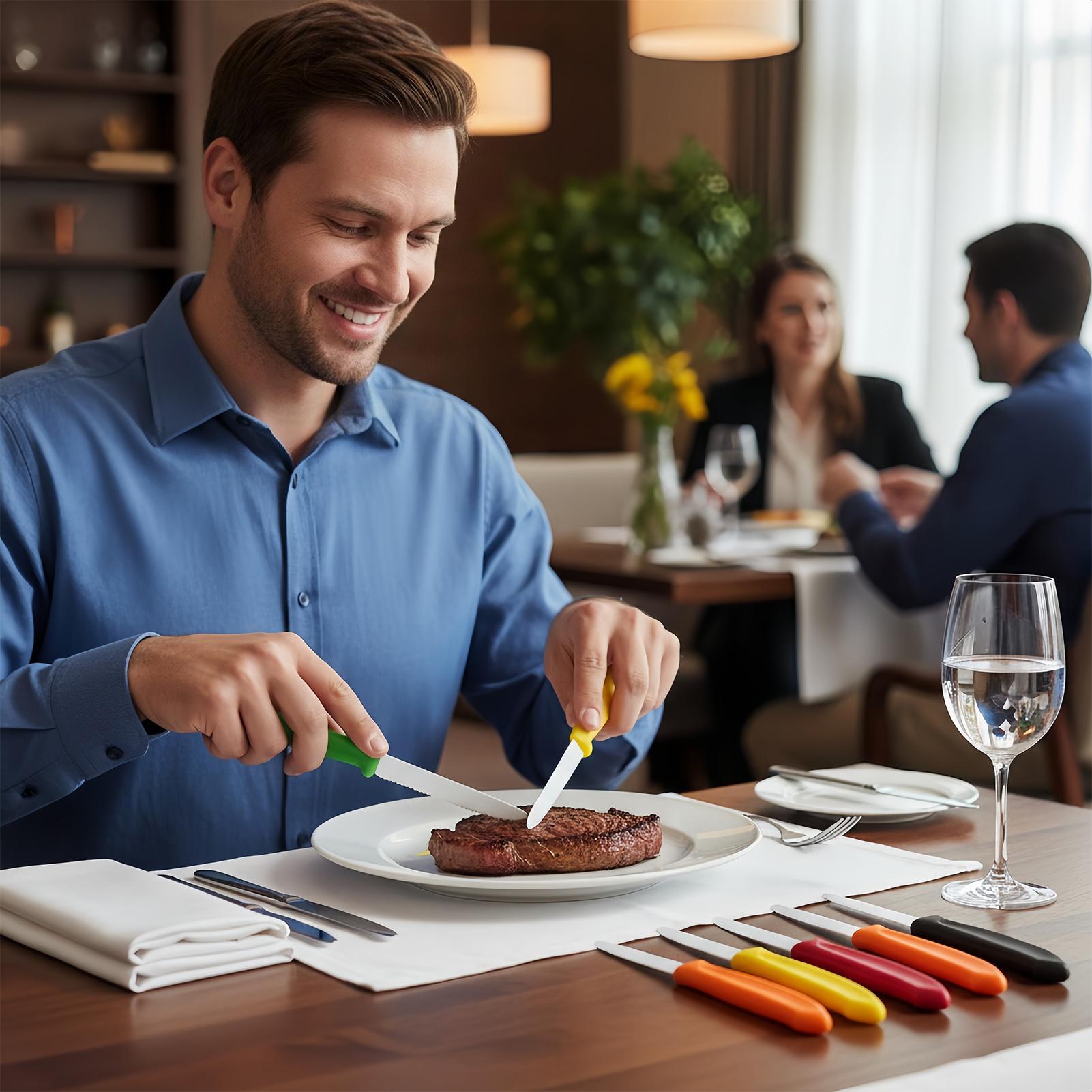 Serrated Steak Cutter 5 Pieces - Commercial Kitchen Table 评论和价格