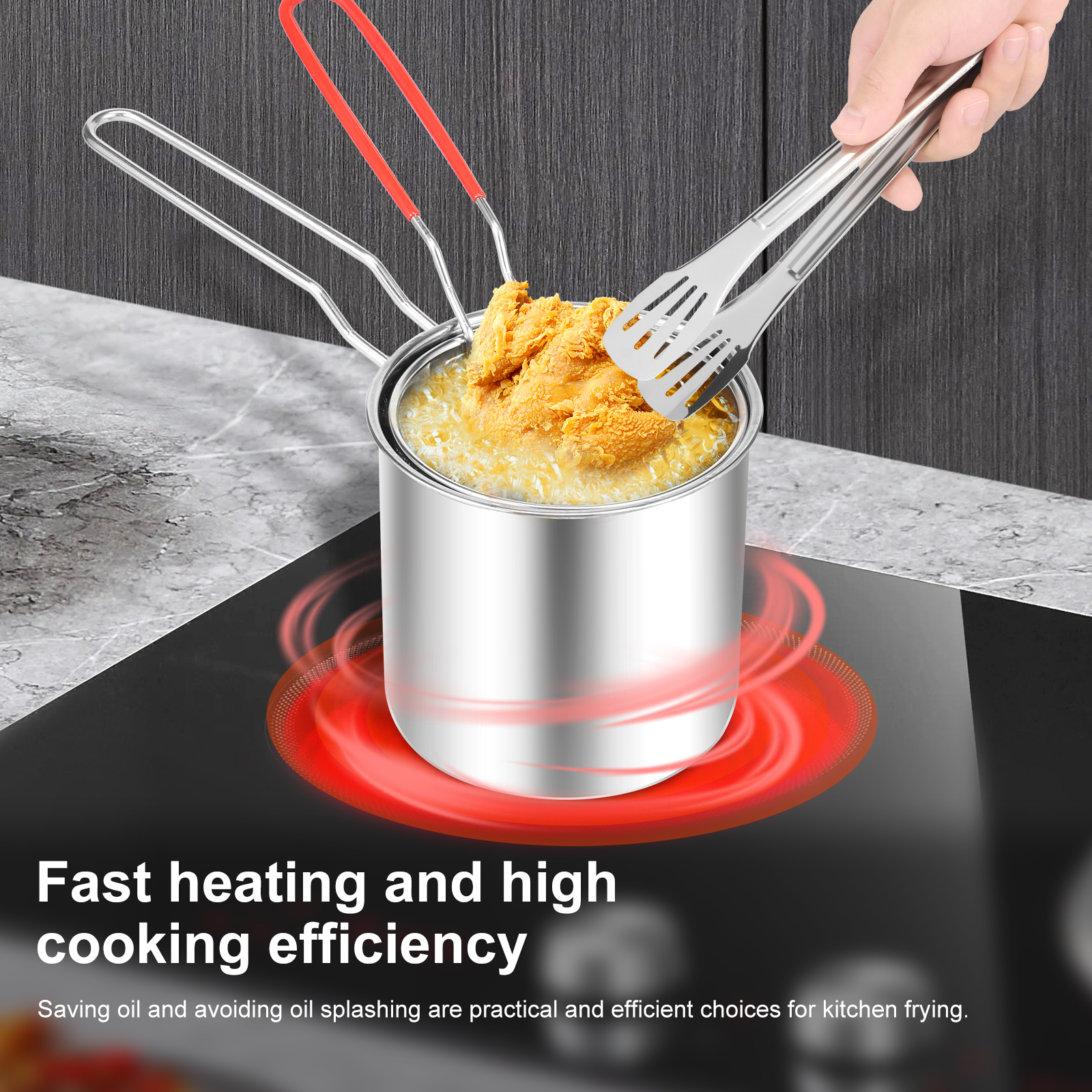 Deep Fryer Pots Stainless Stee - Commercial Kitchen Pots And Pans 评论和价格