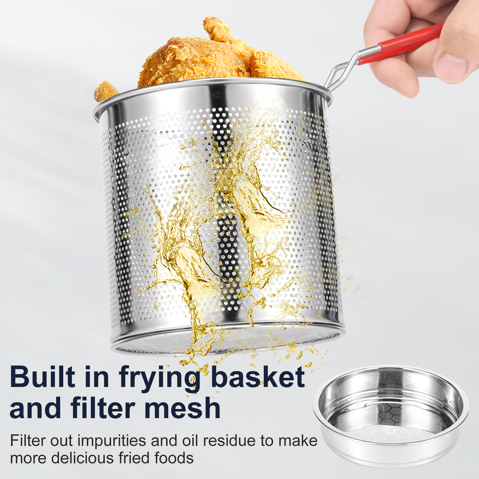 Deep Fryer Pots Stainless Stee - Commercial Kitchen Pots And Pans 评论和价格