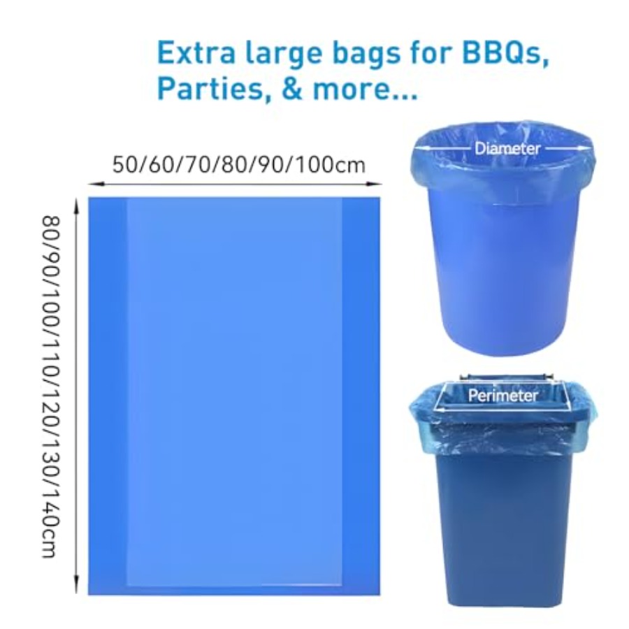Heavy Duty Trash Bags blue 33- - Commercial Kitchen Contractor 评论和价格