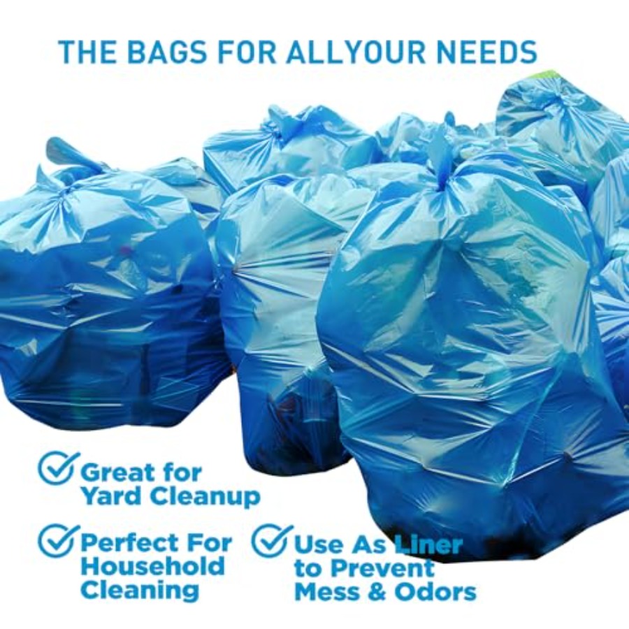 Heavy Duty Trash Bags blue 33- - Commercial Kitchen Contractor 评论和价格