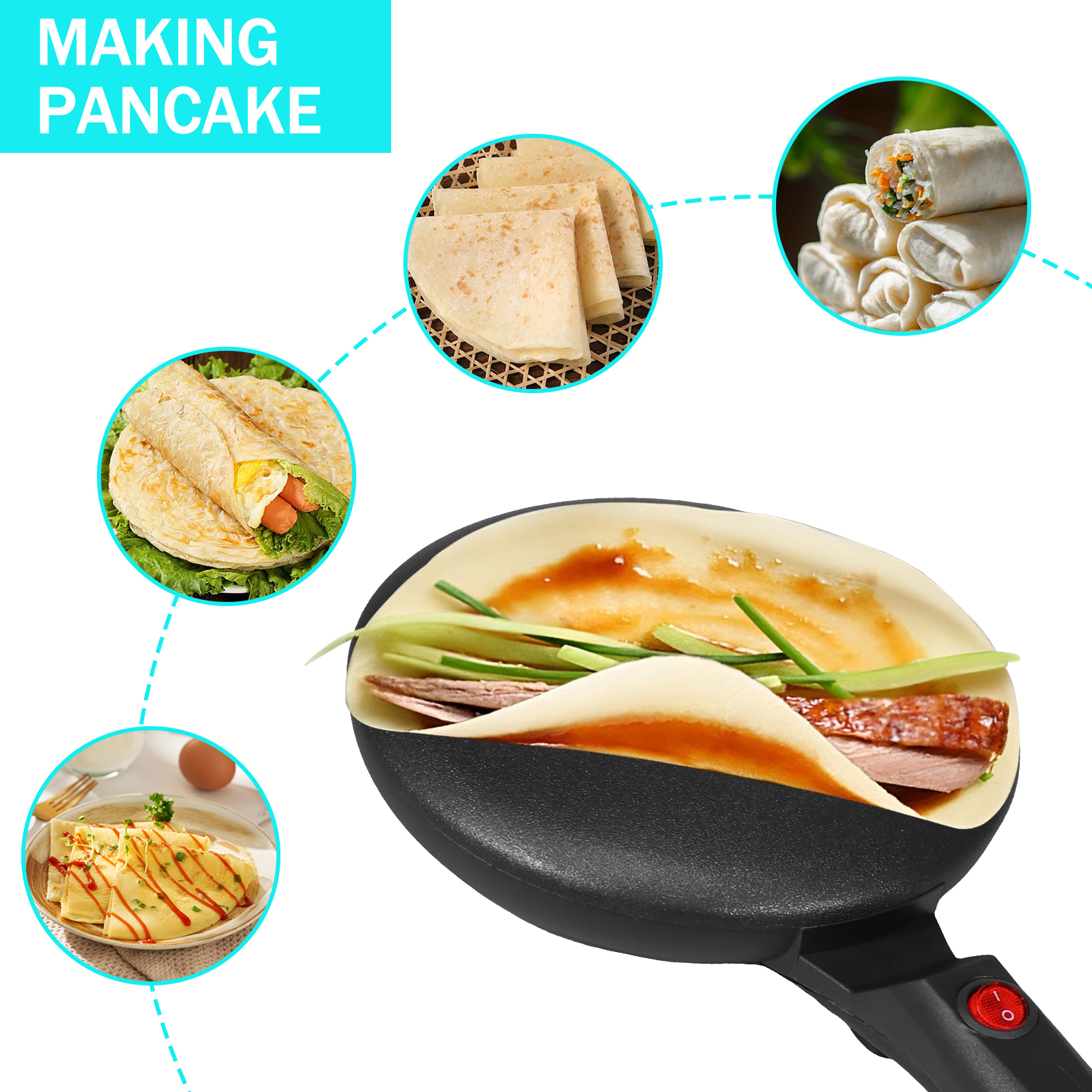 Electric Handheld Pancake Make - Crepe Maker Griddle 评论和价格