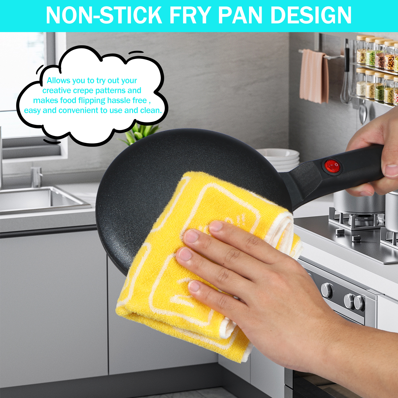 Electric Handheld Pancake Make - Crepe Maker Griddle 评论和价格