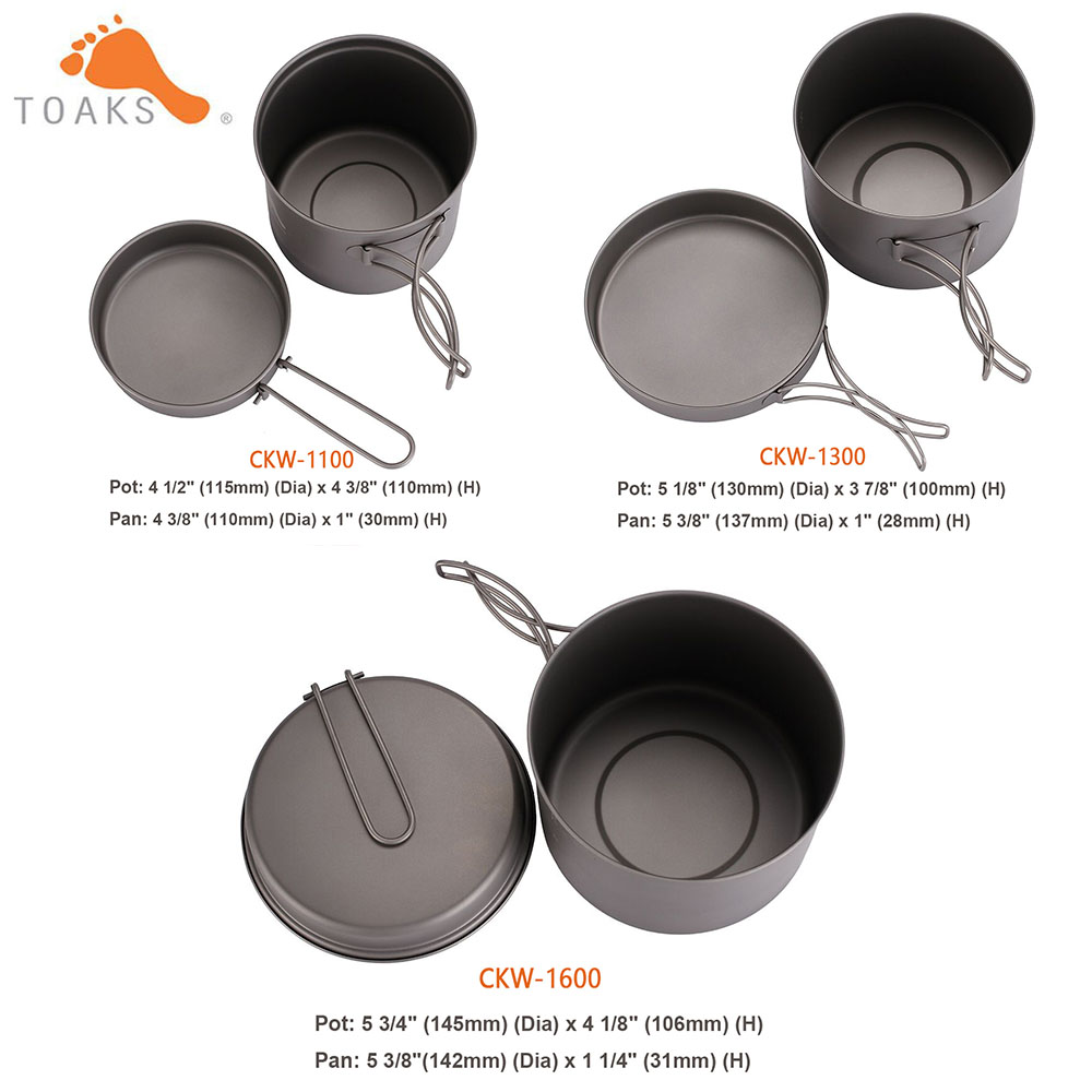 TOAKS Cookware Set Ultralight  - Commercial Kitchen Pots And Pans 评论和价格