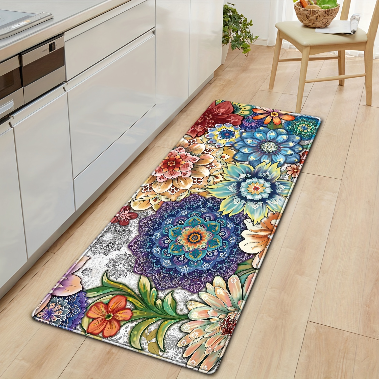 Vintage Floral Pattern Kitchen - Commercial Kitchen Background 评论和价格
