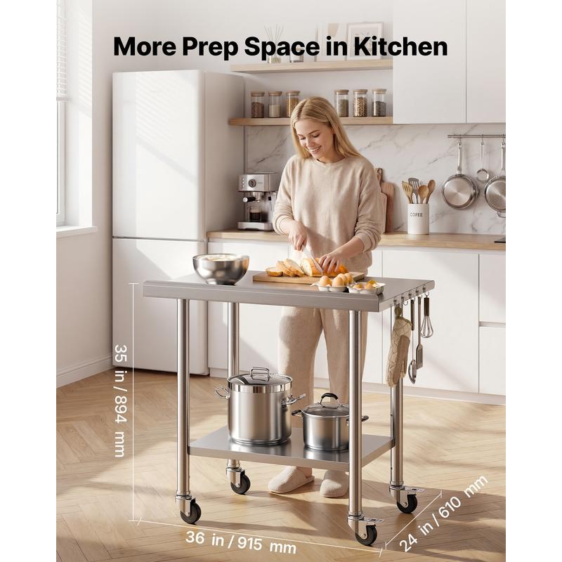 Stainless Steel Work Table, 24 - Commercial Kitchen Table 评论和价格