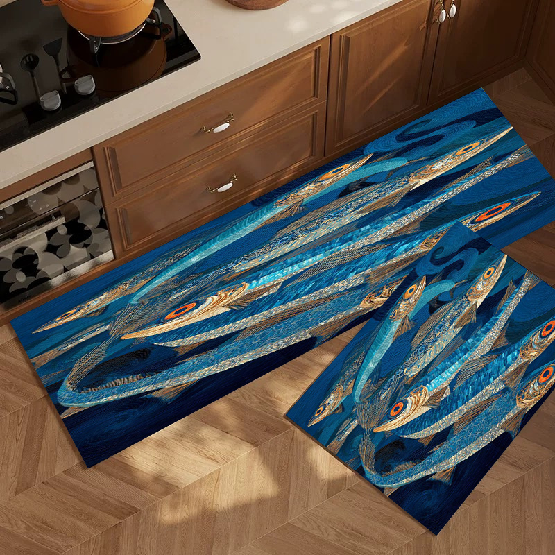 Blue Background Golden Eye Fis - Commercial Kitchen Background 评论和价格
