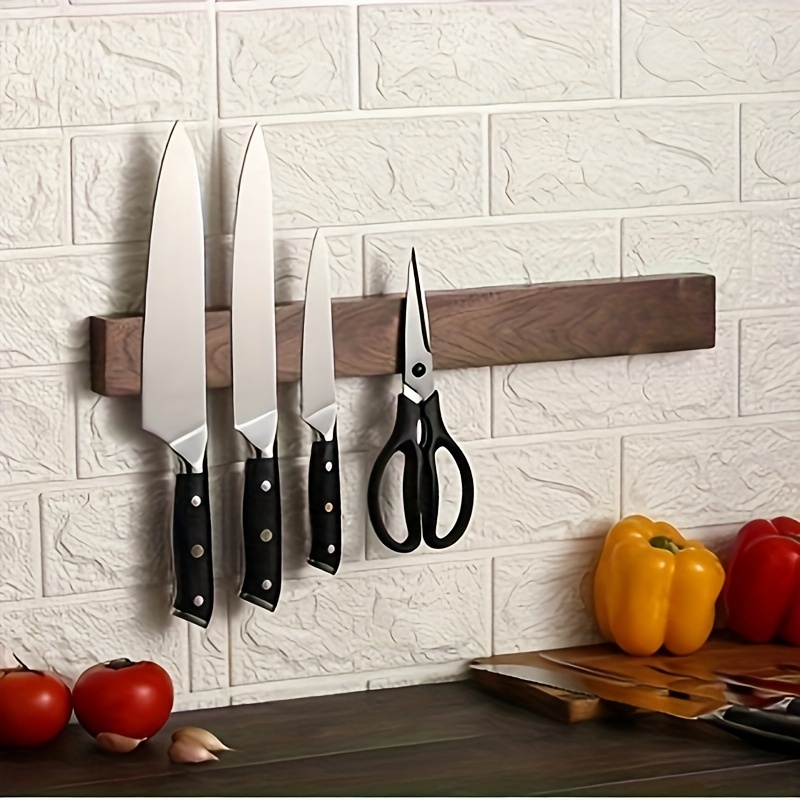 1pc, 16inch Walnut Magnetic Kn - Commercial Kitchen Knife Holder 评论和价格