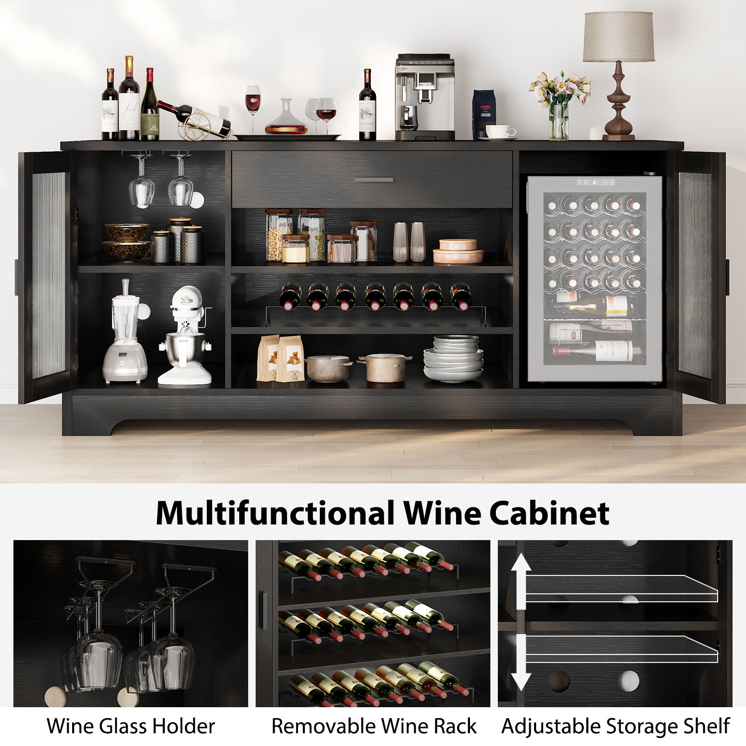 Wooden wine family bar cabinet - Commercial Kitchen And Bar 评论和价格
