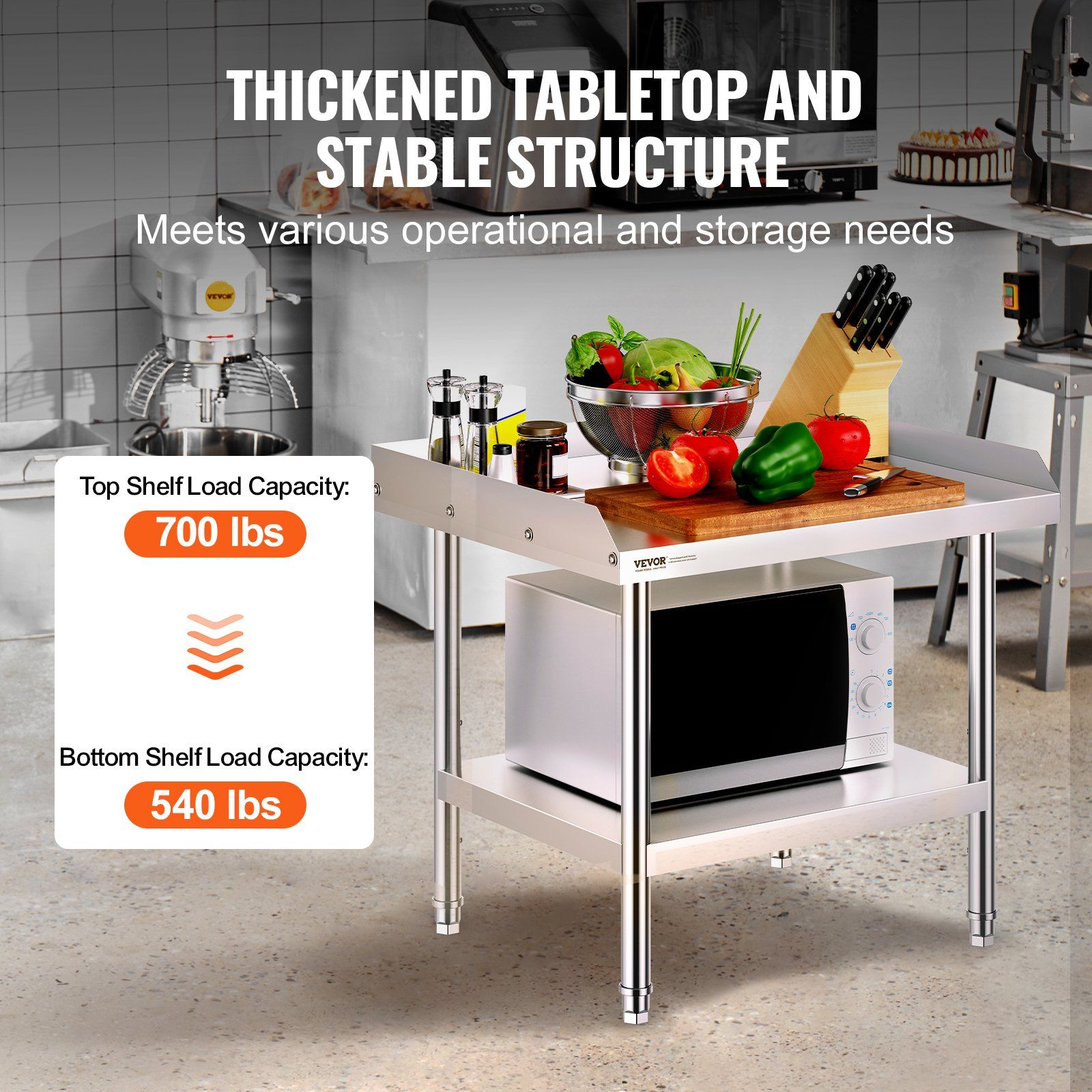 Durable Stainless Steel Work T - Commercial Kitchen Table 评论和价格
