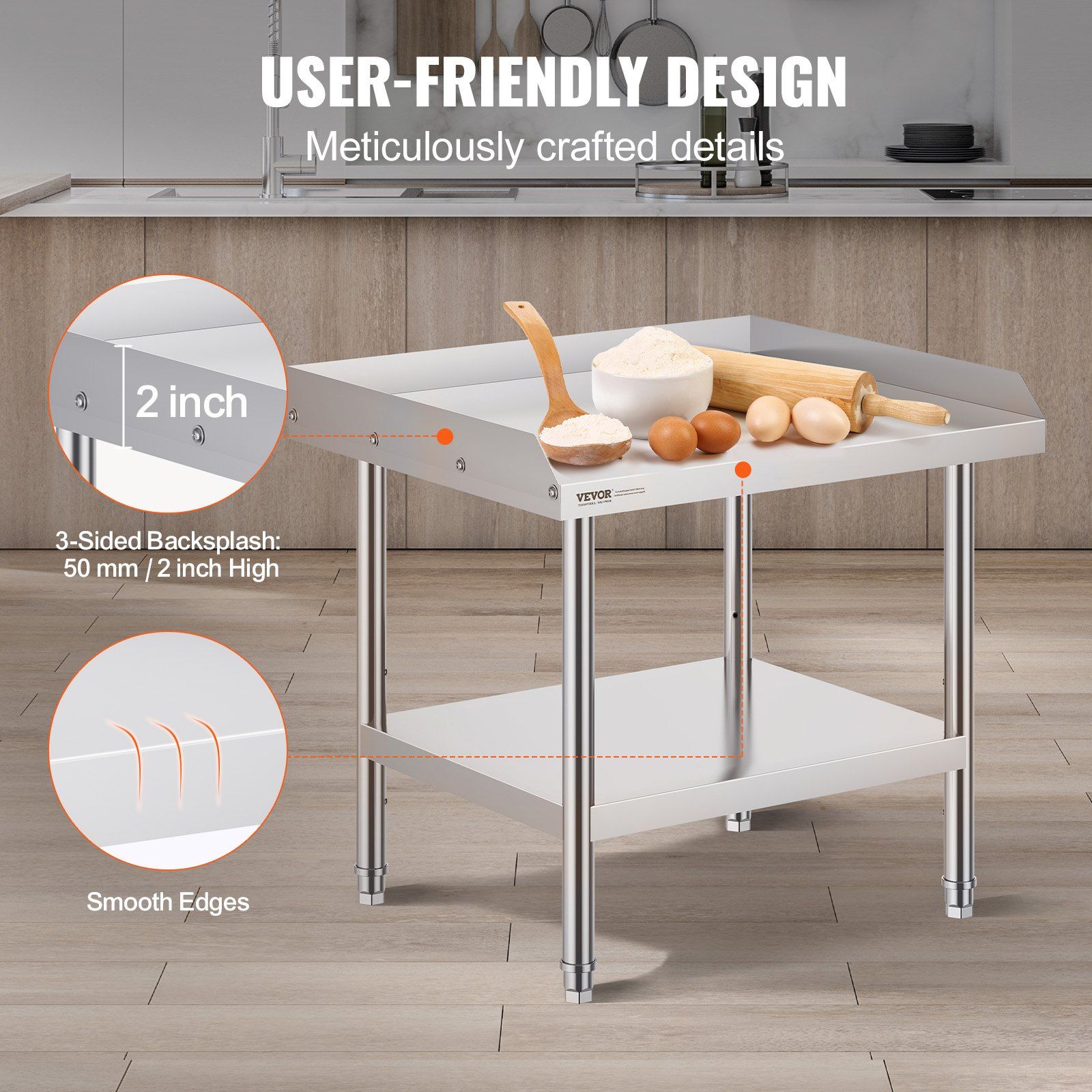 Durable Stainless Steel Work T - Commercial Kitchen Table 评论和价格