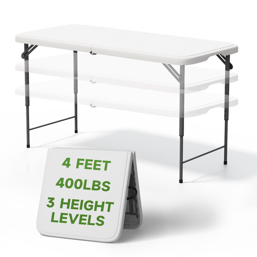 White 48 Round BiFolding Comme - Commercial Kitchen Table 评论和价格