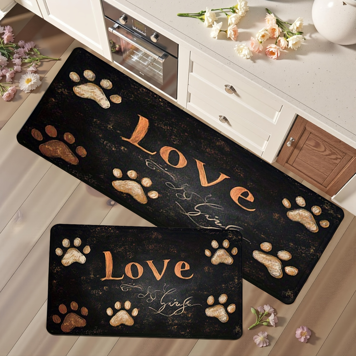 Cat Dog Paw Print Pattern Kitc - Commercial Kitchen Background 评论和价格
