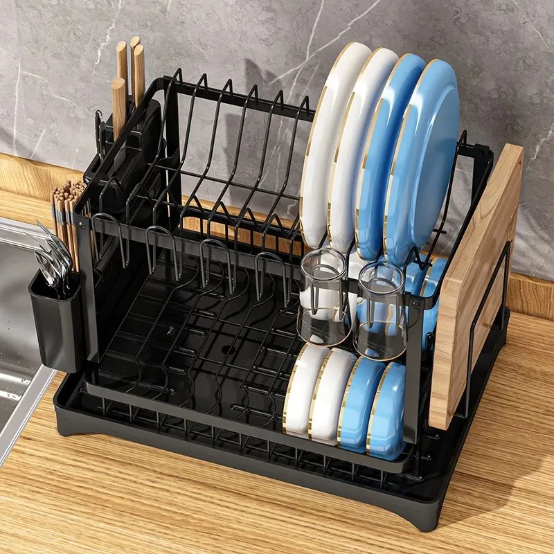 2 Tier Kitchen Countertop Dish - Commercial Kitchen Knife Holder 评论和价格