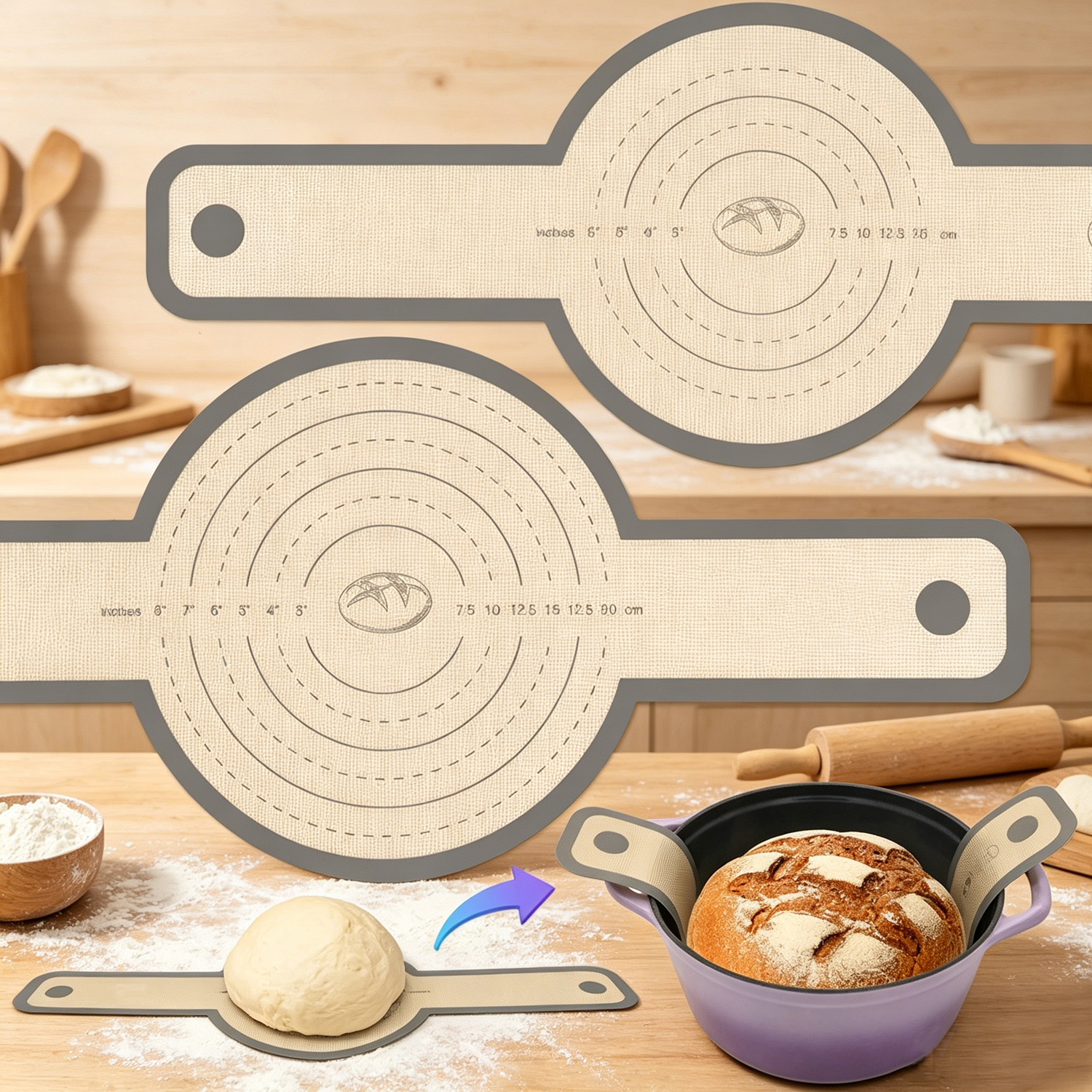 Silicone Bread Sling for Dutch - Crepe Maker Griddle 评论和价格