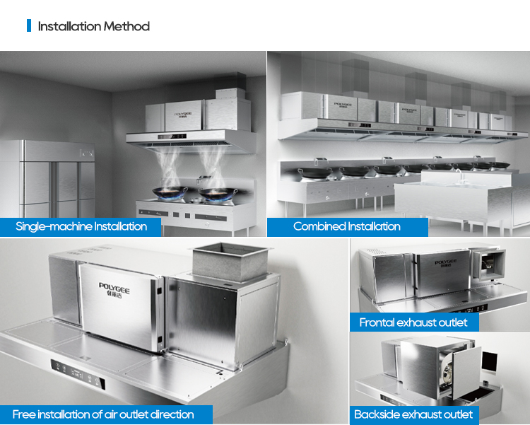 Stainless steel kitchen range  - Commercial Kitchen Ventilation System 评论和价格