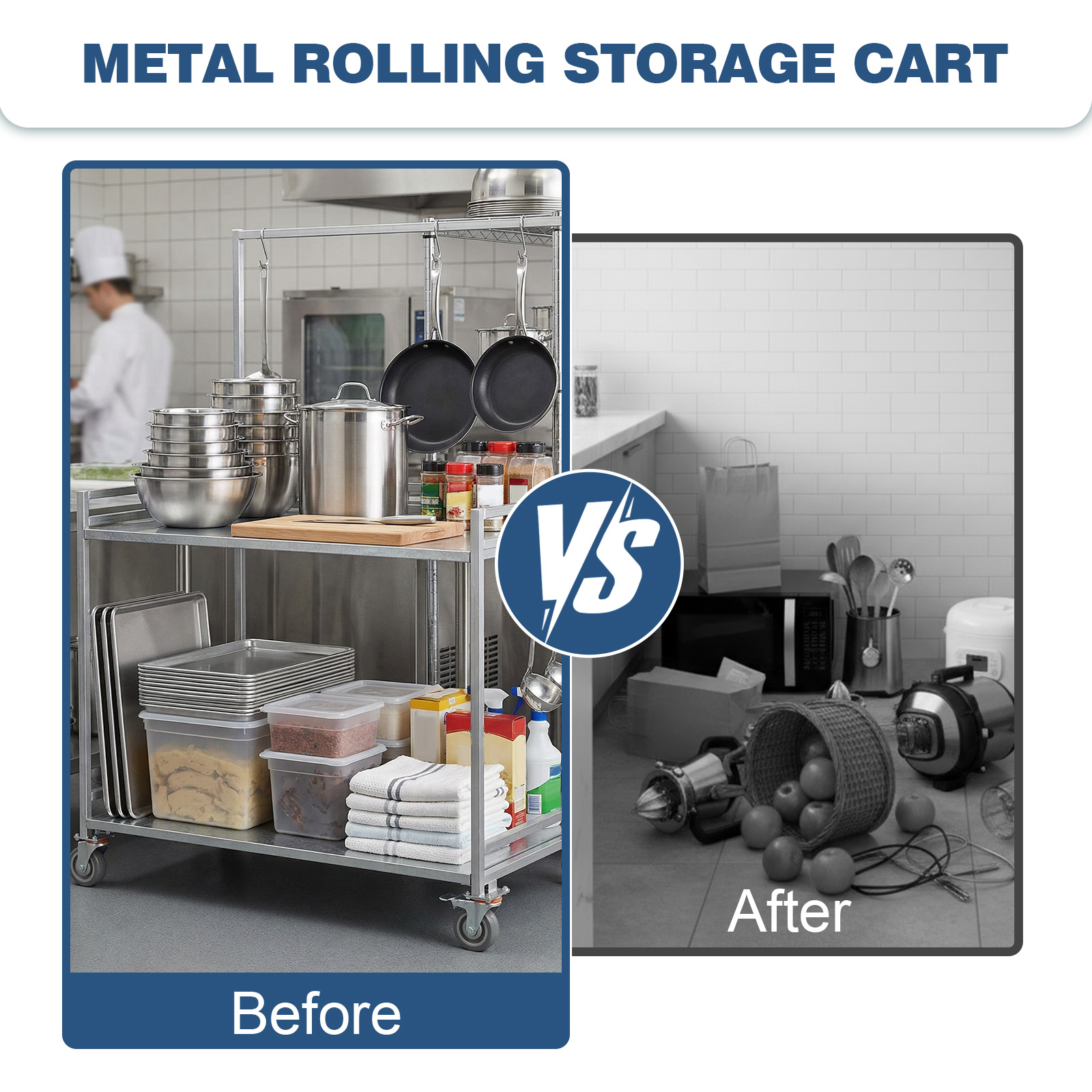 2-Shelf Utility/Service Cart C - Commercial Kitchen Services 评论和价格