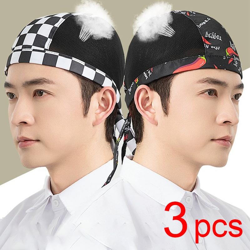 Breathable mesh Cook Hat 3pcs  - Commercial Kitchen Services 评论和价格