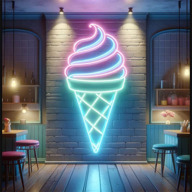 Ice Cream LED Neon Light | Wal - Commercial Kitchen And Bar 评论和价格