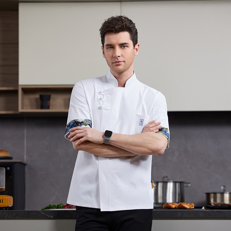 White Chef Uniform Short Sleev - Commercial Kitchen Services 评论和价格