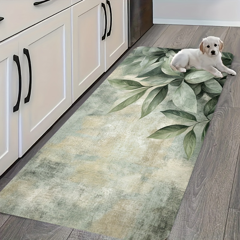Green Leaf Plant Pattern Kitch - Commercial Kitchen Background 评论和价格