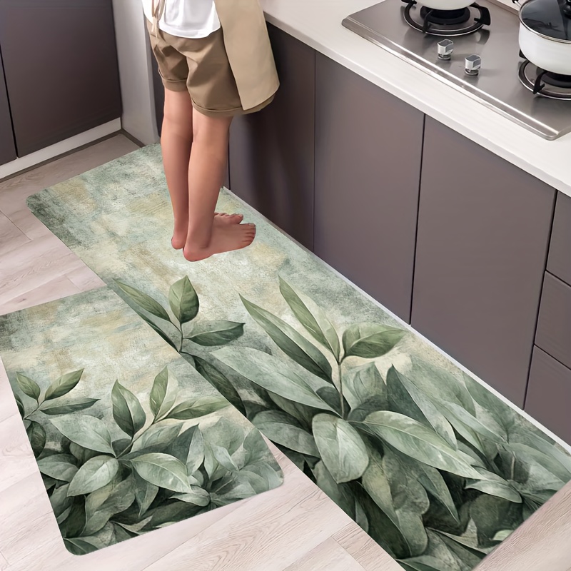 Green Leaf Plant Pattern Kitch - Commercial Kitchen Background 评论和价格