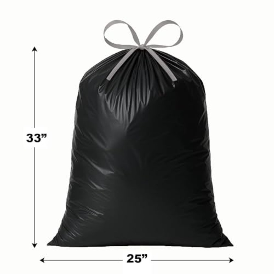 18 Gallon 1.1 MIL Black Drawst - Commercial Kitchen Services 评论和价格