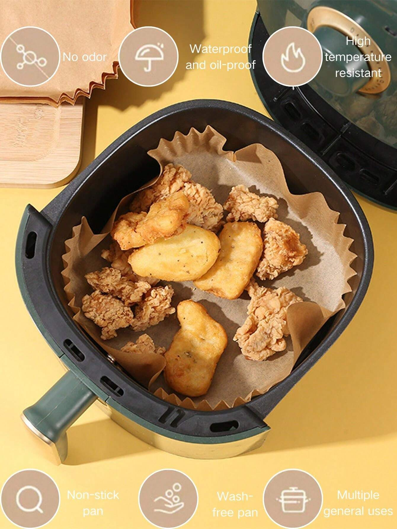 10-200pcs Disposable Air Fryer - Commercial Kitchen Pots And Pans 评论和价格