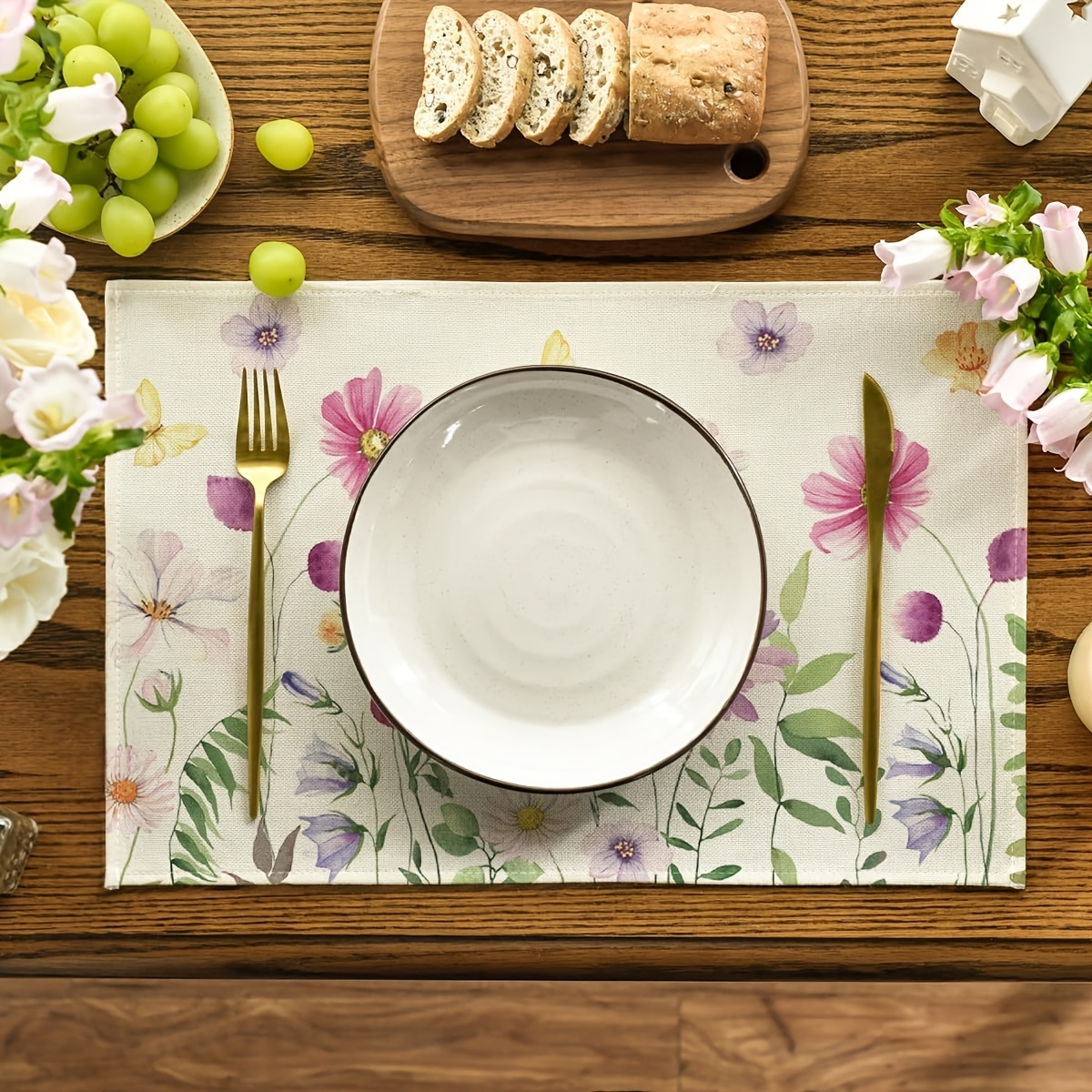 4Pcs, Watercolor Wildflower Bu - Commercial Kitchen Table 评论和价格