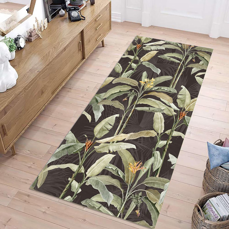 Boho Tropical Palm Leaf Runner - Commercial Kitchen Background 评论和价格