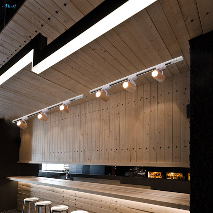 LED Track Wooden Ceiling Lamps - Commercial Kitchen Background 评论和价格