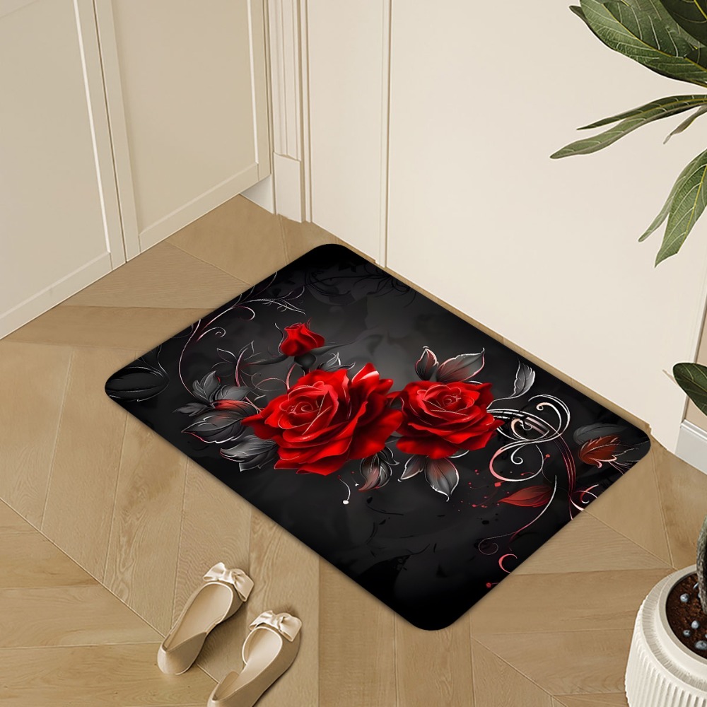 Red Rose Black Background Kitc - Commercial Kitchen Background 评论和价格