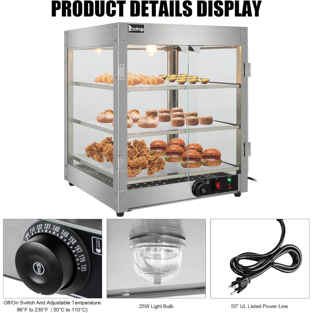 3 Tier Commercial Countertop P - Commercial Kitchen Accessories 评论和价格